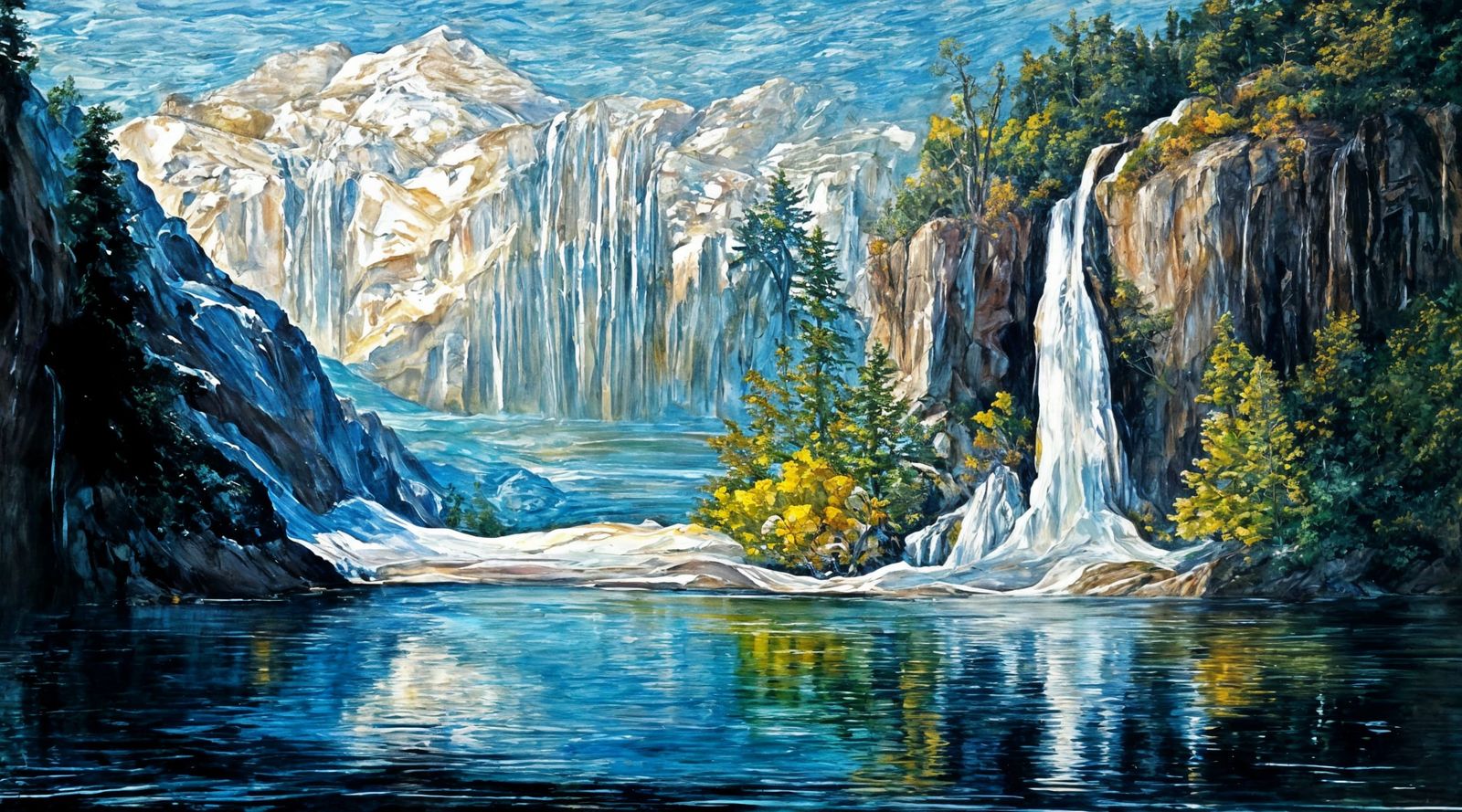 Luminous Lakeside Oasis in Spring