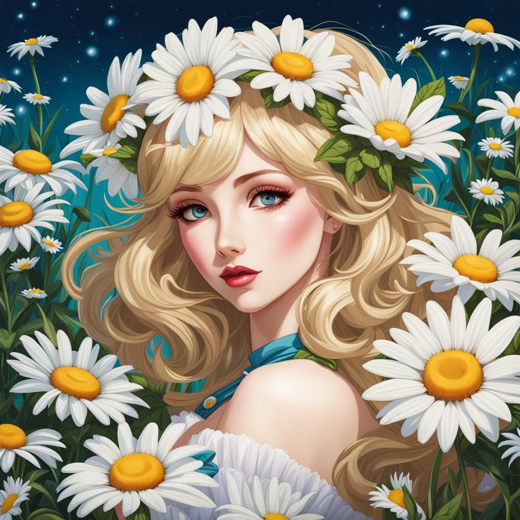 Dreamy Daisy Damsel in Dreamcore Style