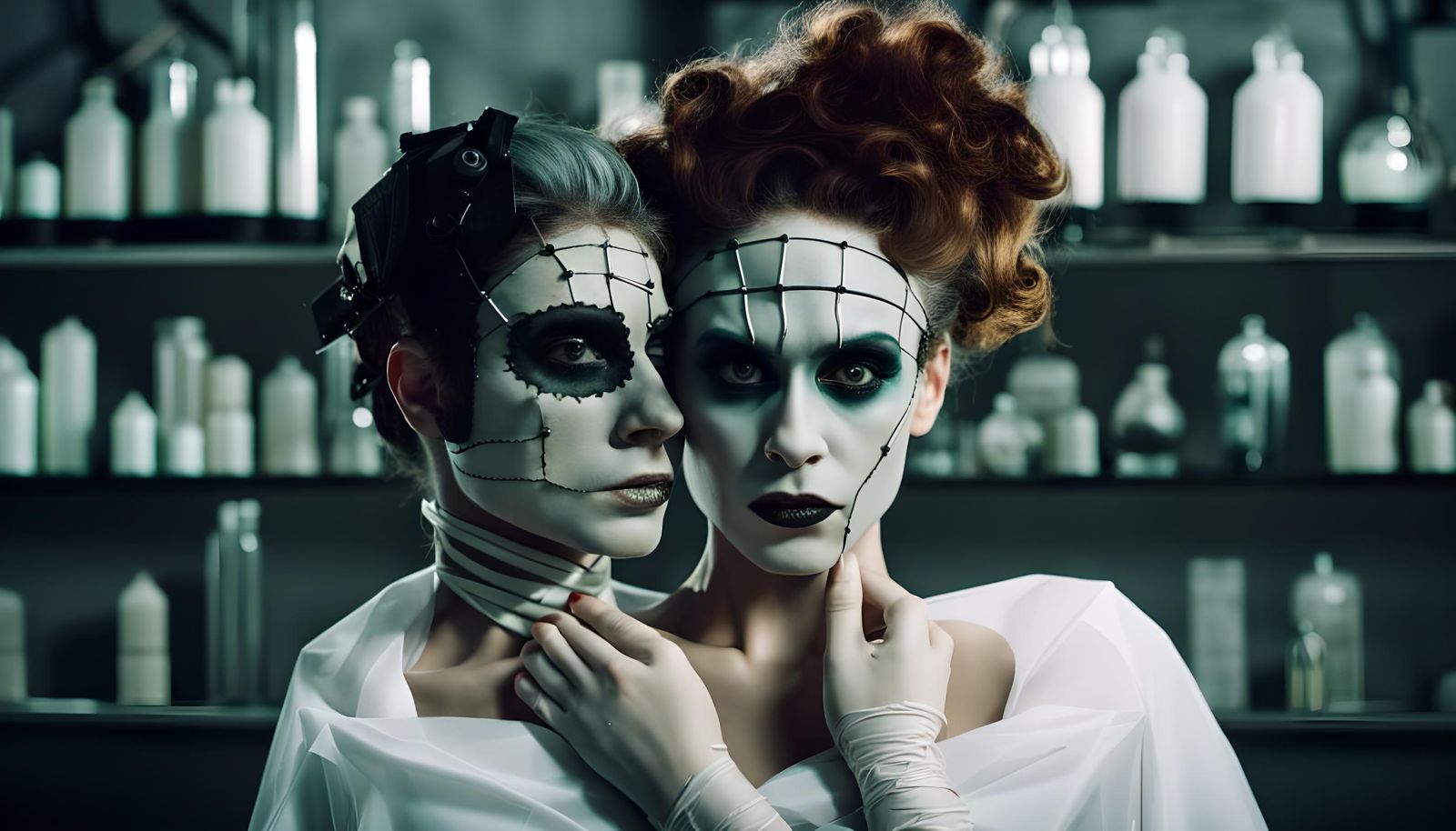Bride of Frankenstein Cosplay in Laboratory