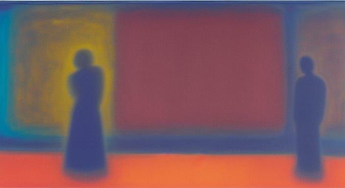 Lovers in Paris: Dreamy Ethereal Geometric Abstraction