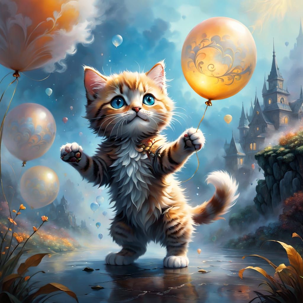 Enchanted Whimsy in Ethereal Fantasy Scene