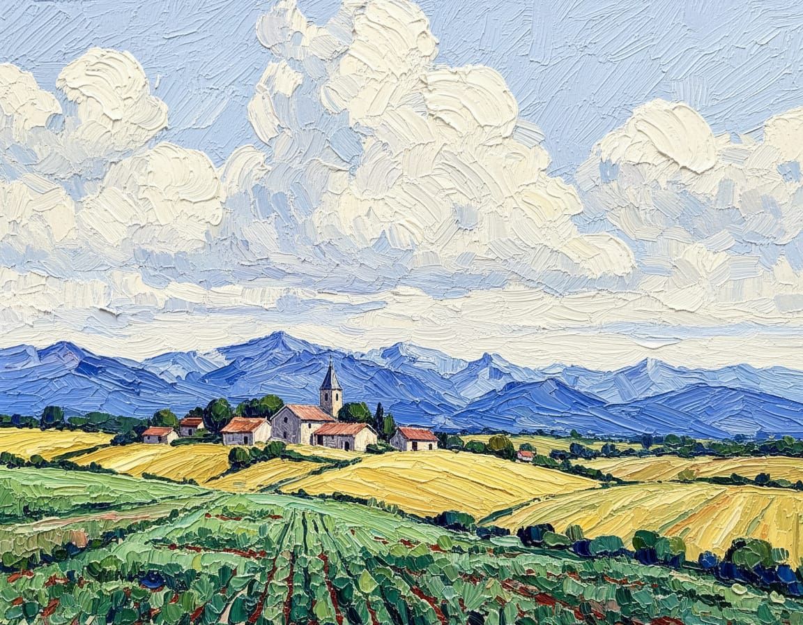 Impressionist Impasto Transformation with Brush Marks