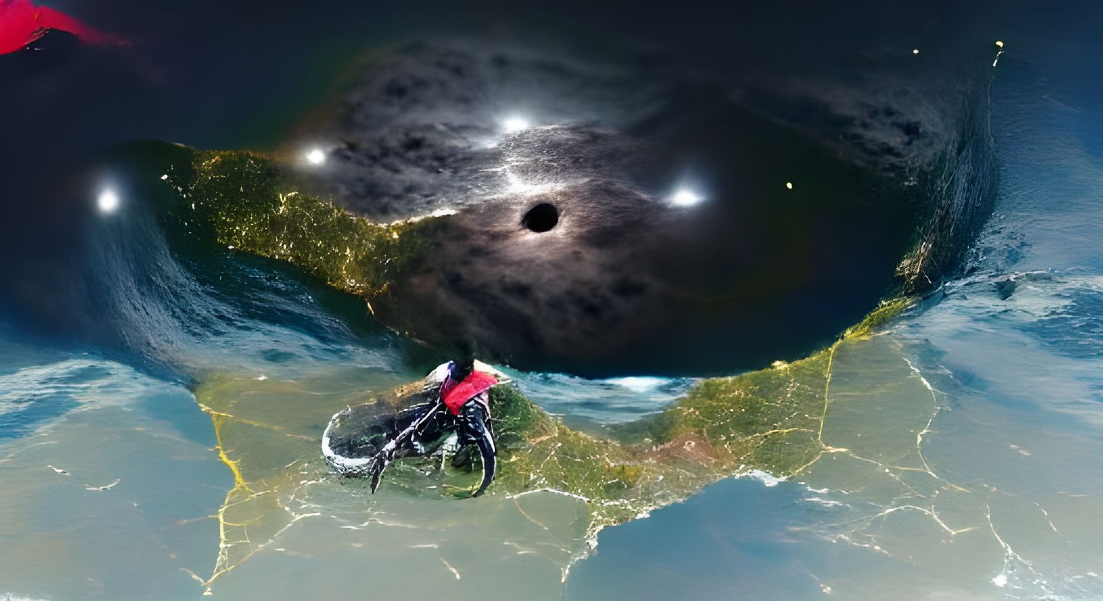 Night's Veil: A Starry Peak Emerges