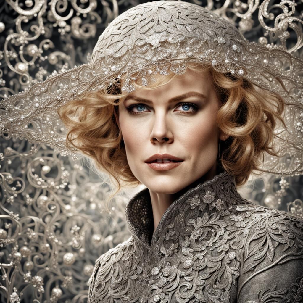 Hyperrealistic Portrait of Nicole Kidman in HDR