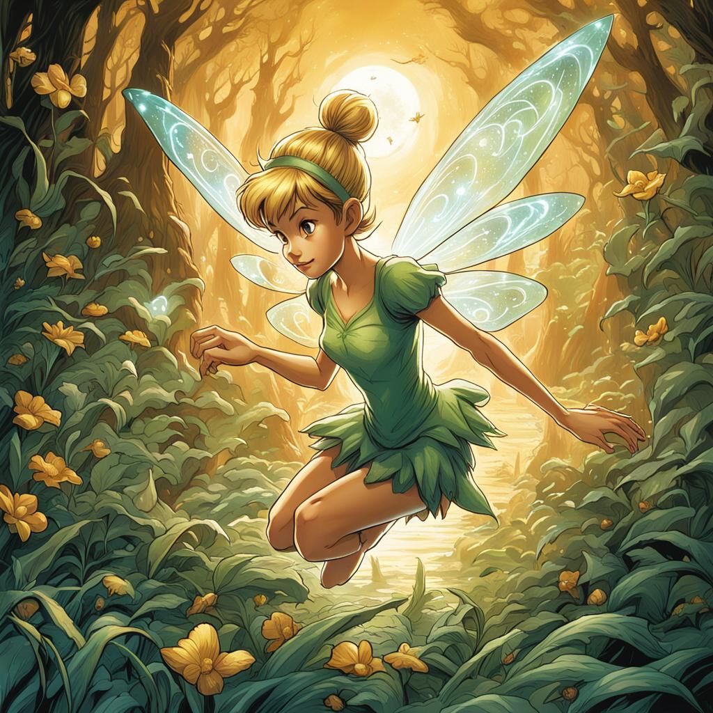 Tinkerbell in Comic Book Art Style