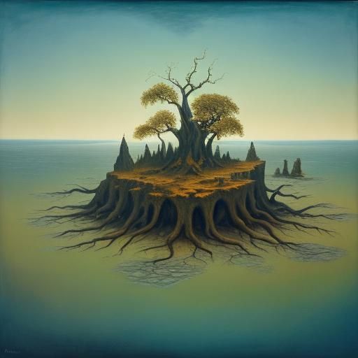 Surreal Eye Emerges from Triangle Root Structure