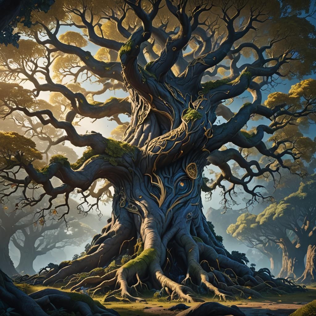 Yggdrasil: Norse Mythology Tree in Digital Art