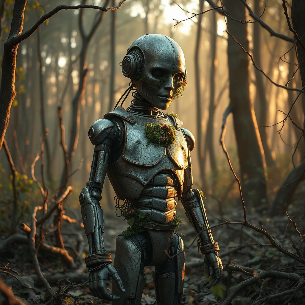 Android Decay: Nature Reclaims Technology