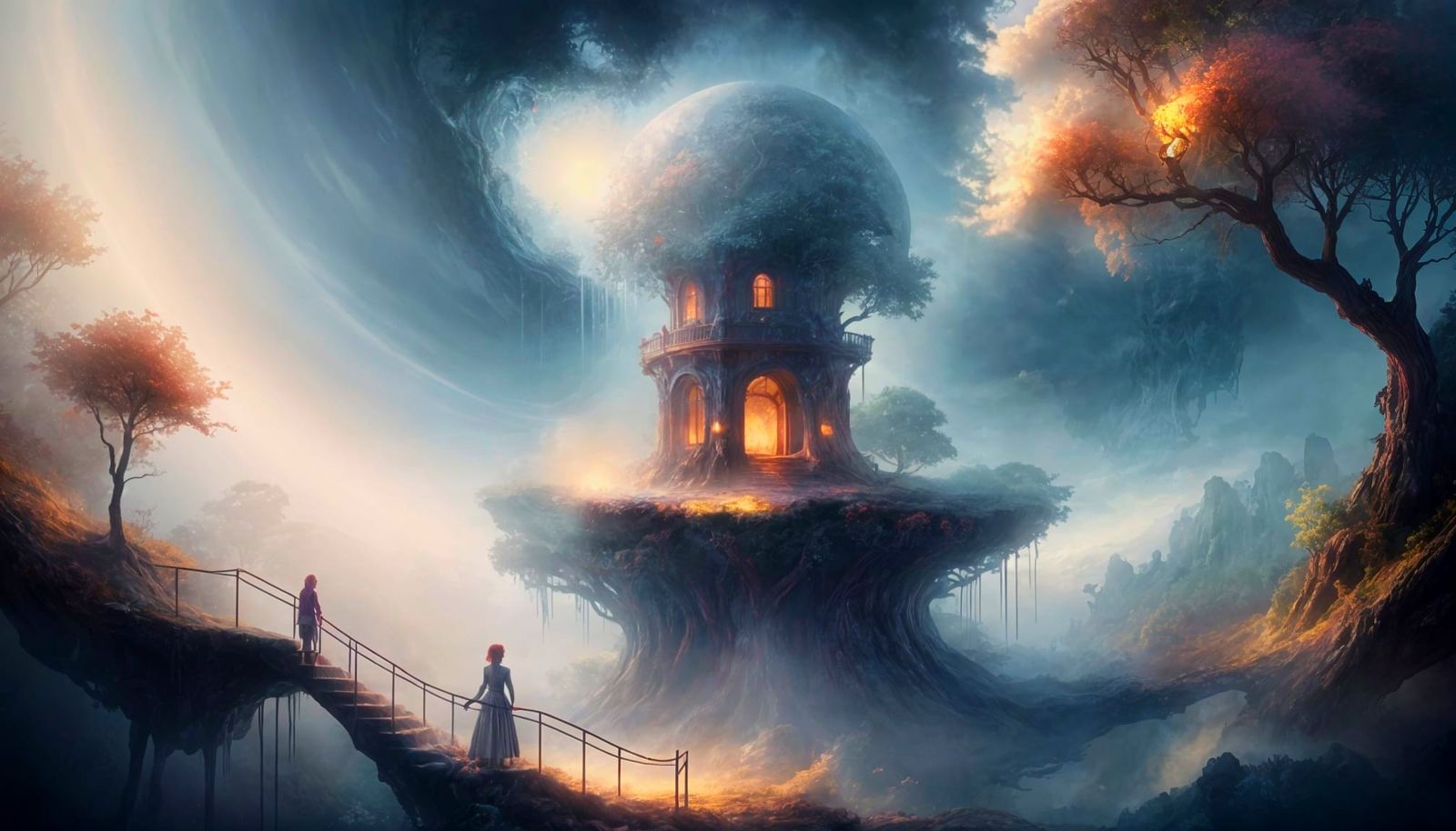 Cinematic Fine-Art Painting with Sfumato Style