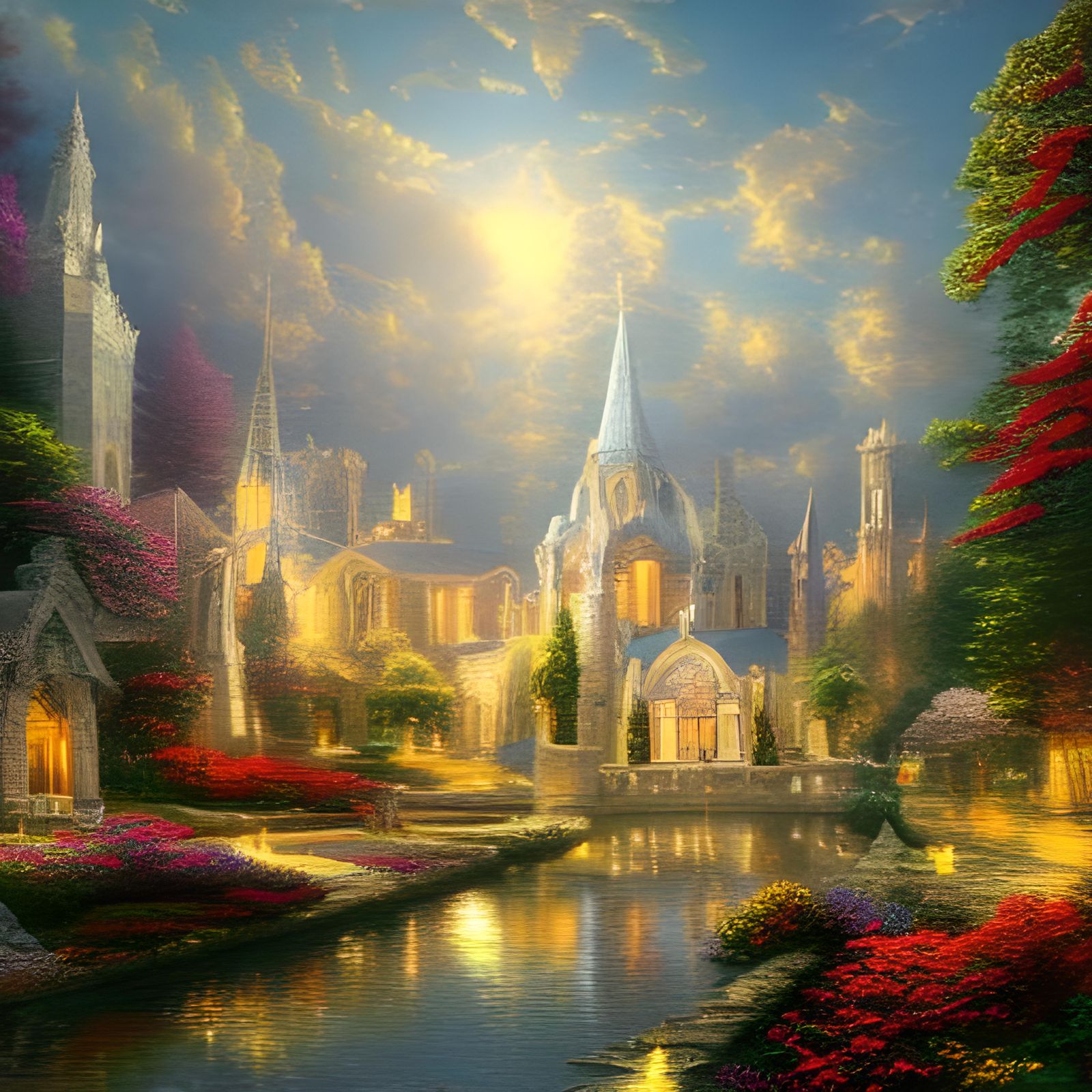 Hyper-Realistic Heaven: City of Angels and Light