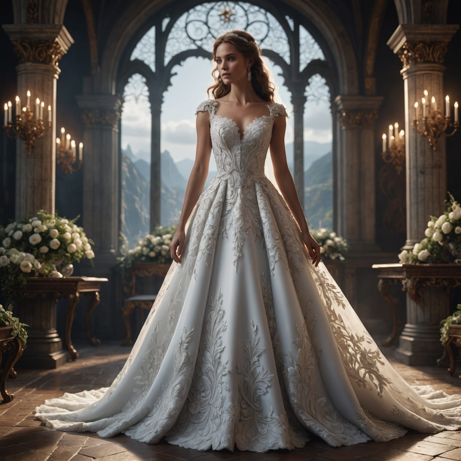 White Lightning Wedding Gown: Fantasy Concept Art