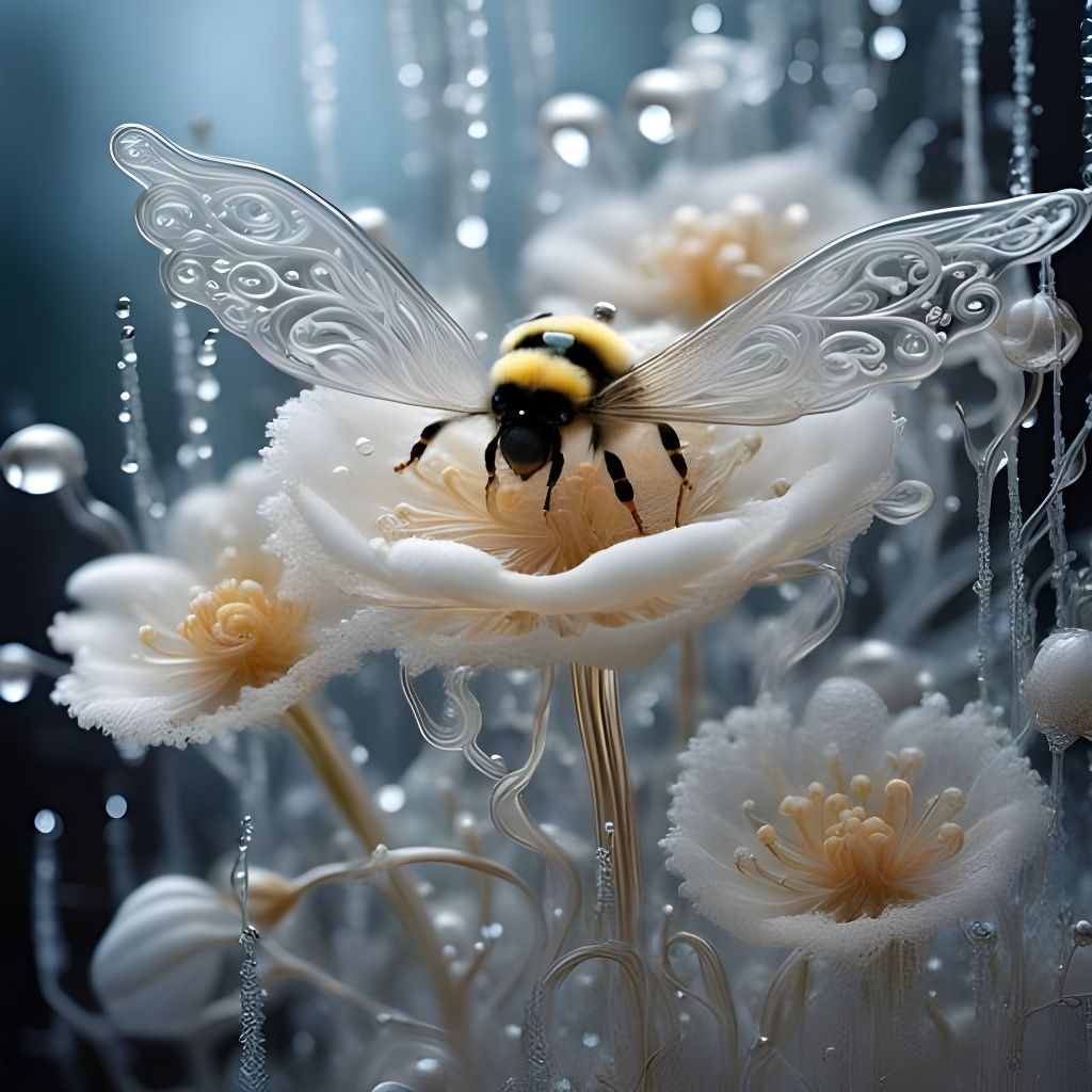 Lace Petaled Glass Flowers in Dreamscape