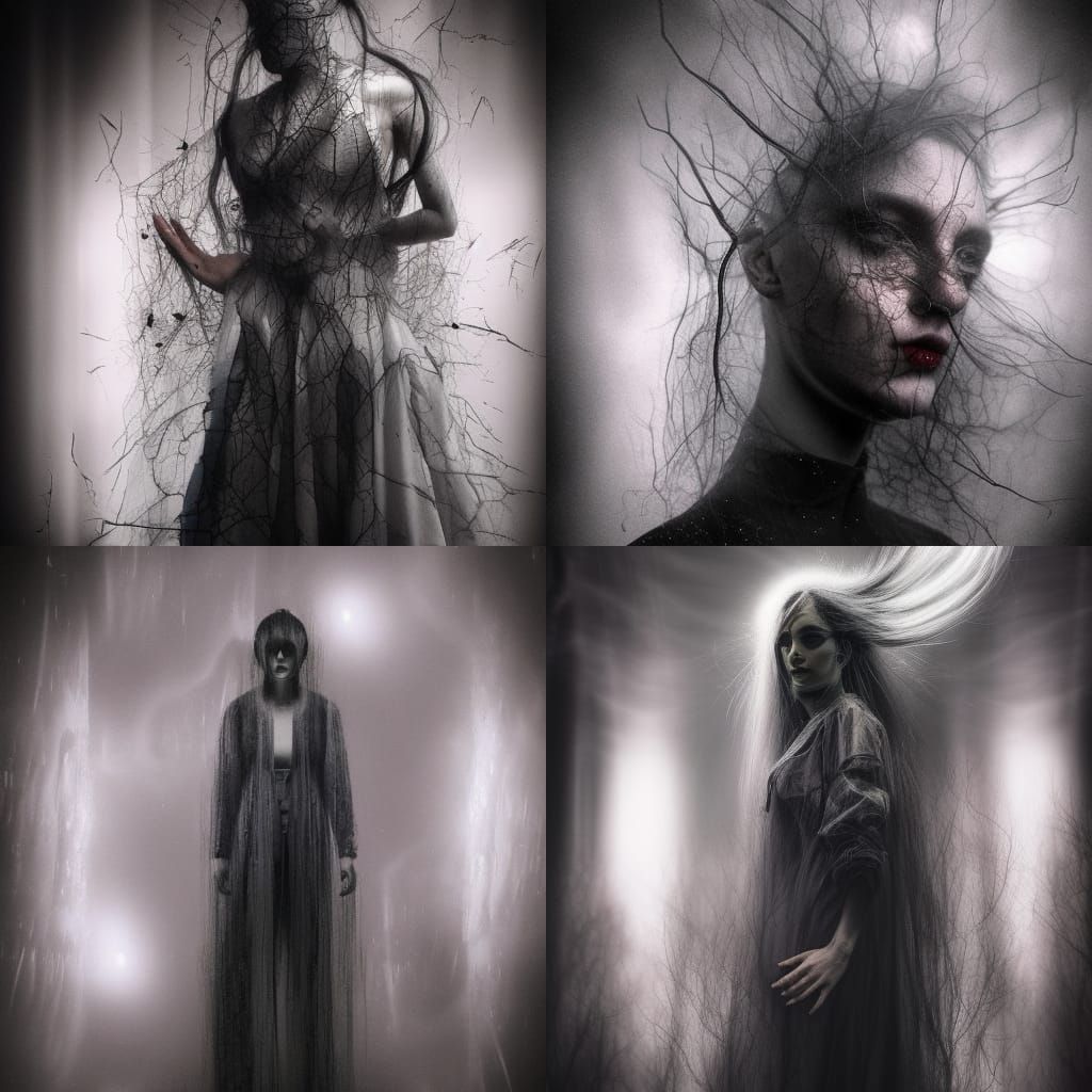 Ethereal Future Fashion Portrait in Digital Art Style