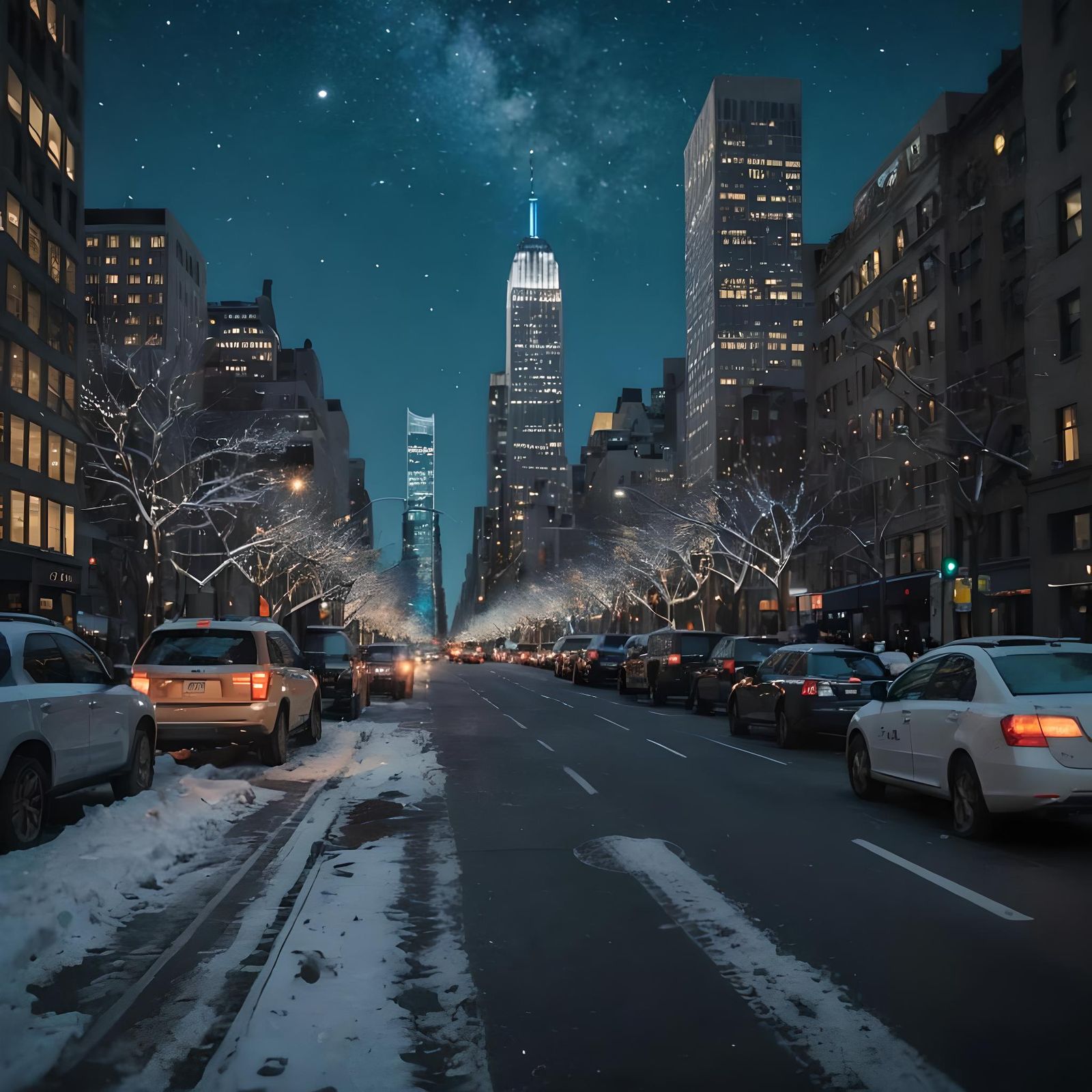 Fifth Avenue Winter Night Photography