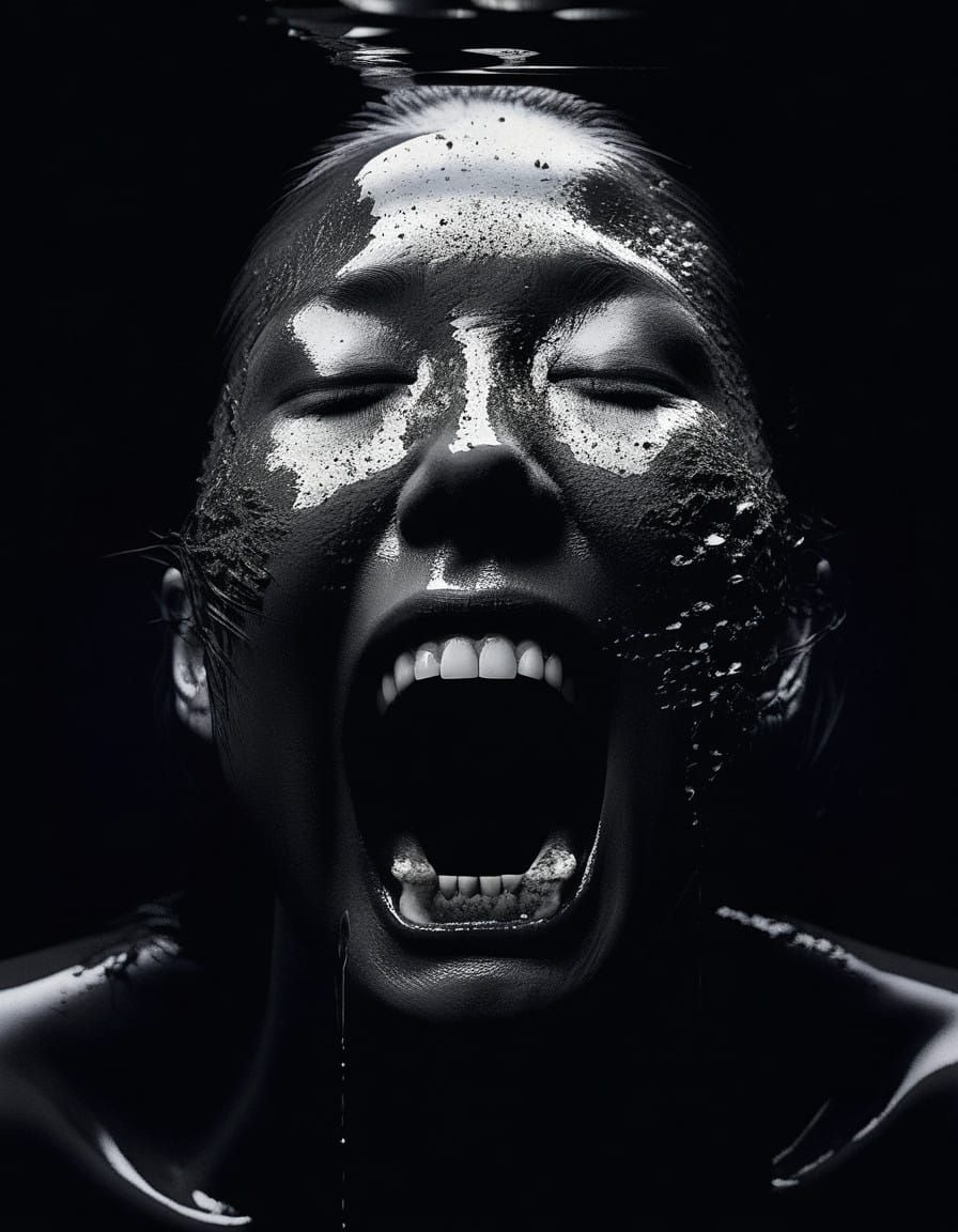 Dark Waters Redemption Scene in Fine Art Double Exposure