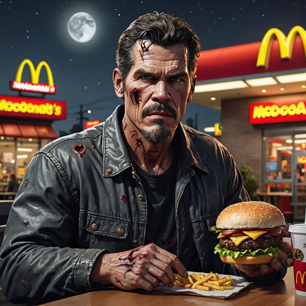 Zombie Cartoon Portrait at McDonald's