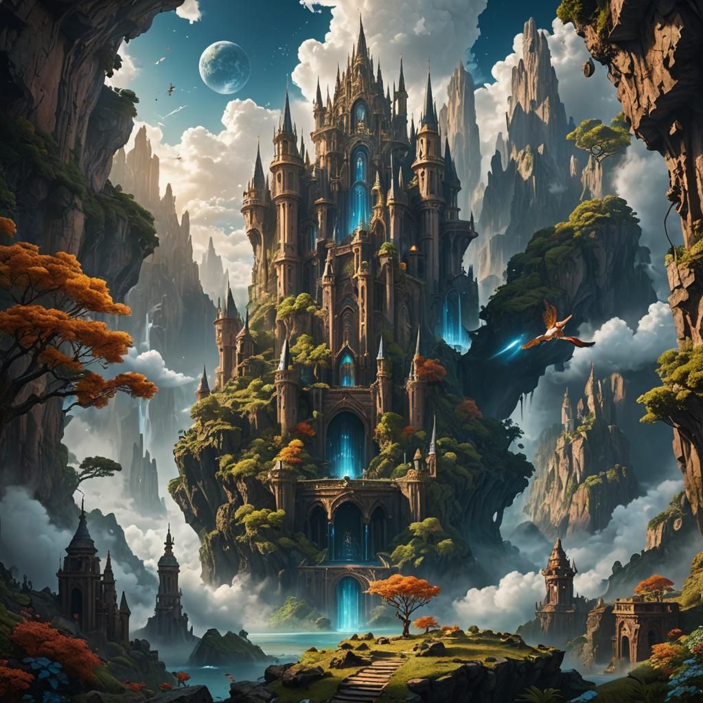 Heaven and Earth Merge: Fantasy Concept Art