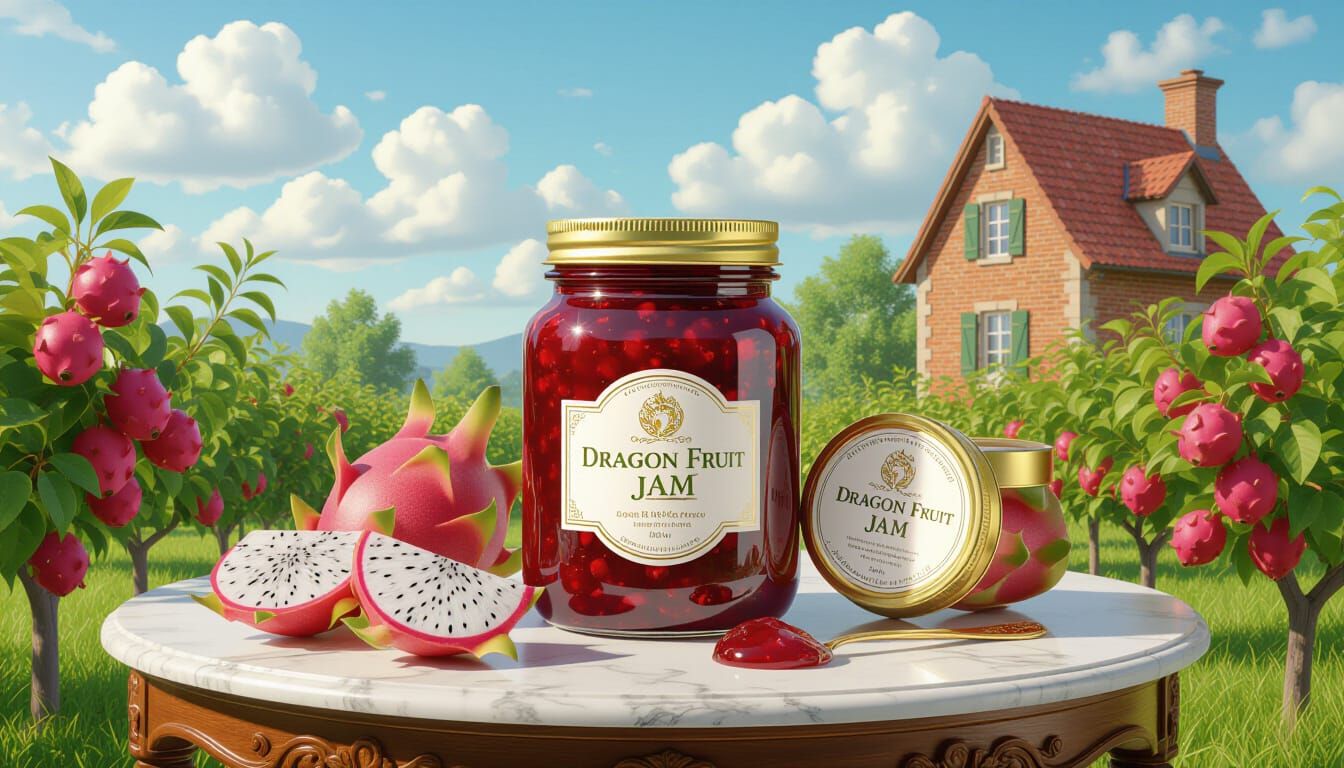 Luxurious Dragon Fruit Jam on Royal Table