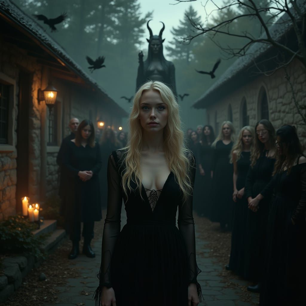 Gothic Birthday Party in Mysterious, Shadowy Ambiance