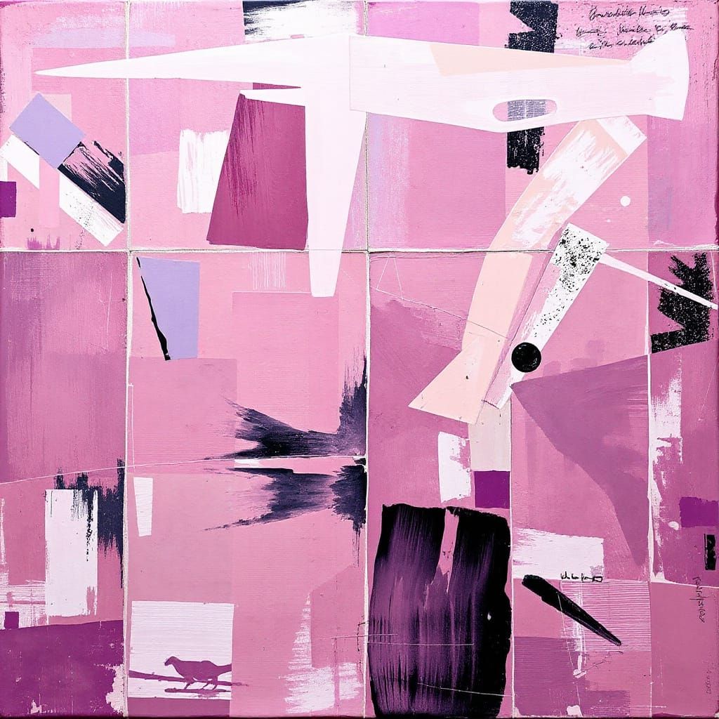 Ethereal Pink Abstraction in Vintage Hues