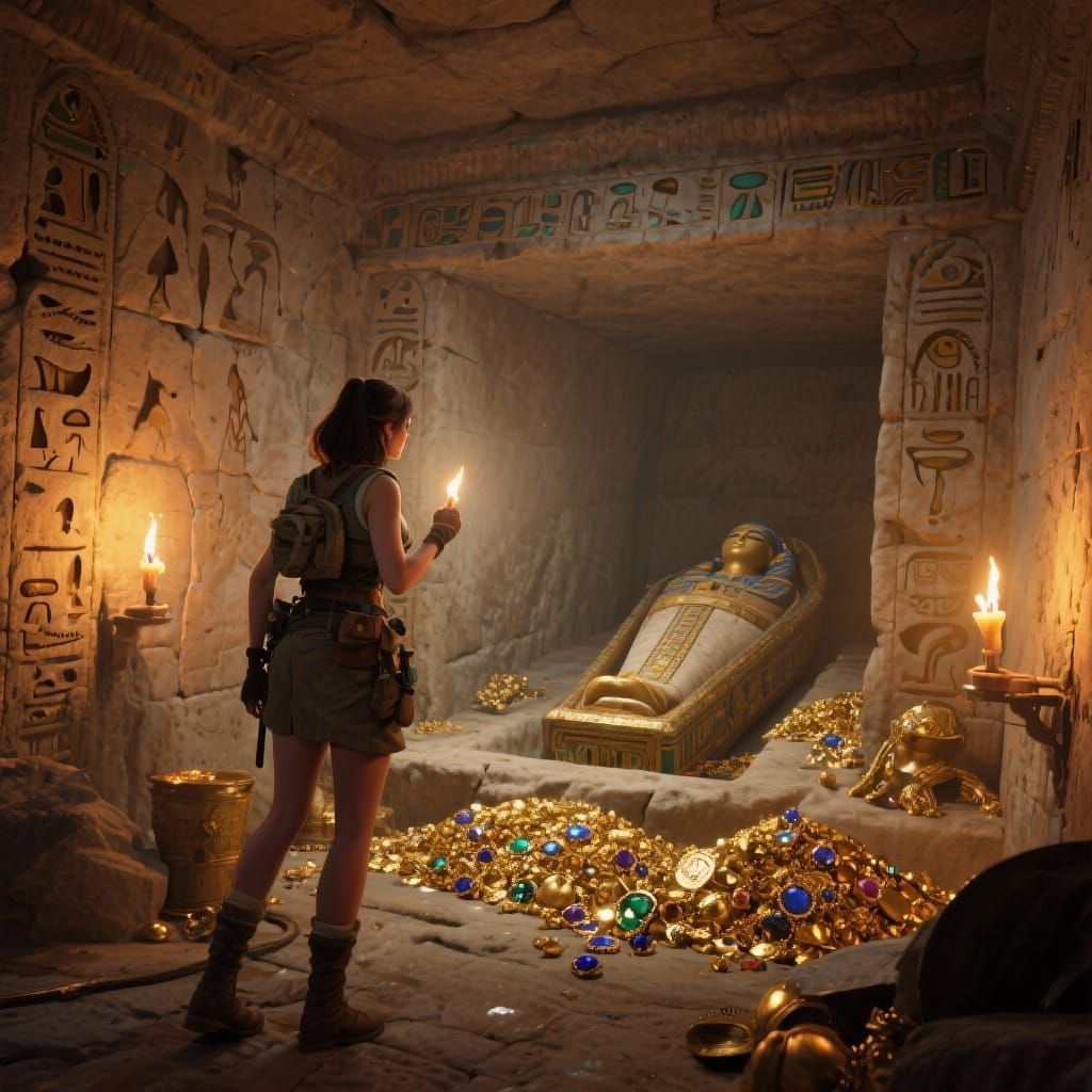 Explorer Uncovers Ancient Egyptian Tomb Treasure