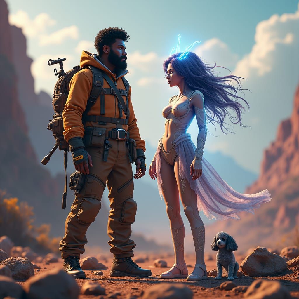 Survival Antics: Heroic Survivor in Apocalyptic Landscape