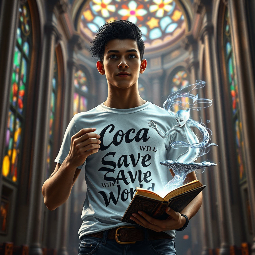 Genie Unleashed in Catholic Church: Fantasy Concept Art