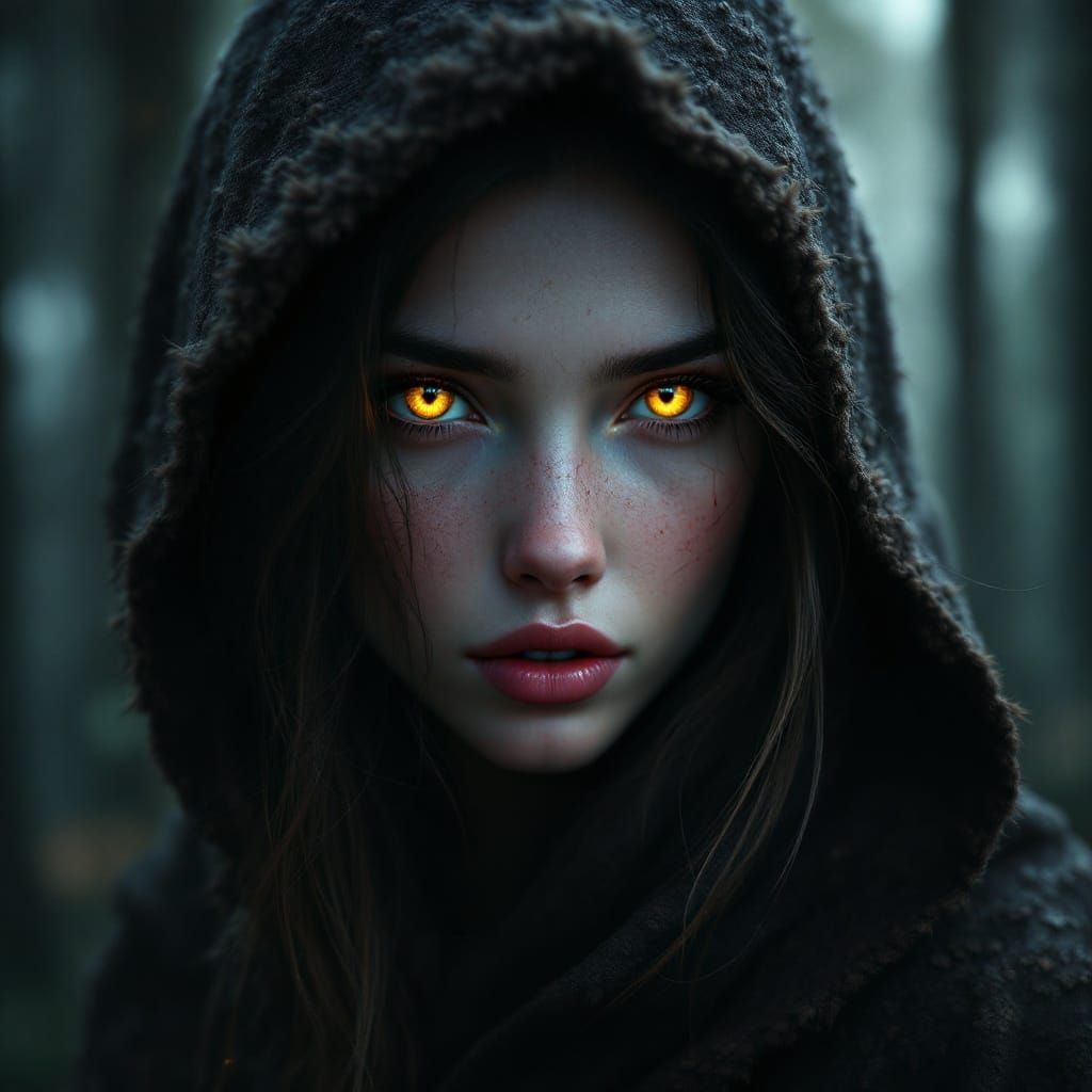 Wolf Goddess in Enchanted Forest