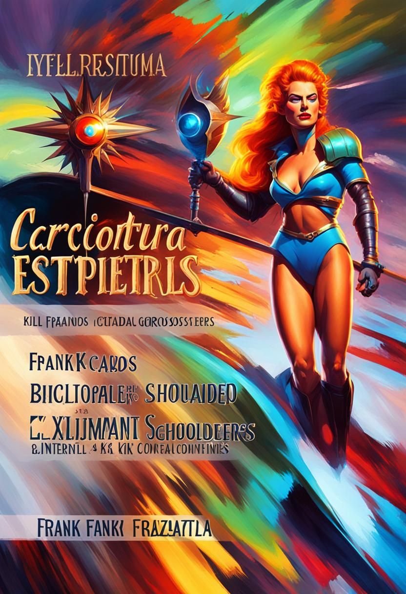 Cartoon Caricature Portrait in Frank Frazetta Style