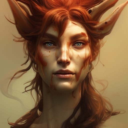Infernal Chimera Portrait in Trending Digital Art