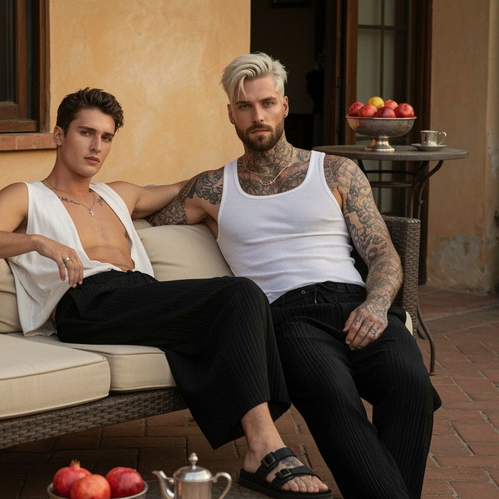 Tuscan Villa Terrace: Golden Hour Intimacy