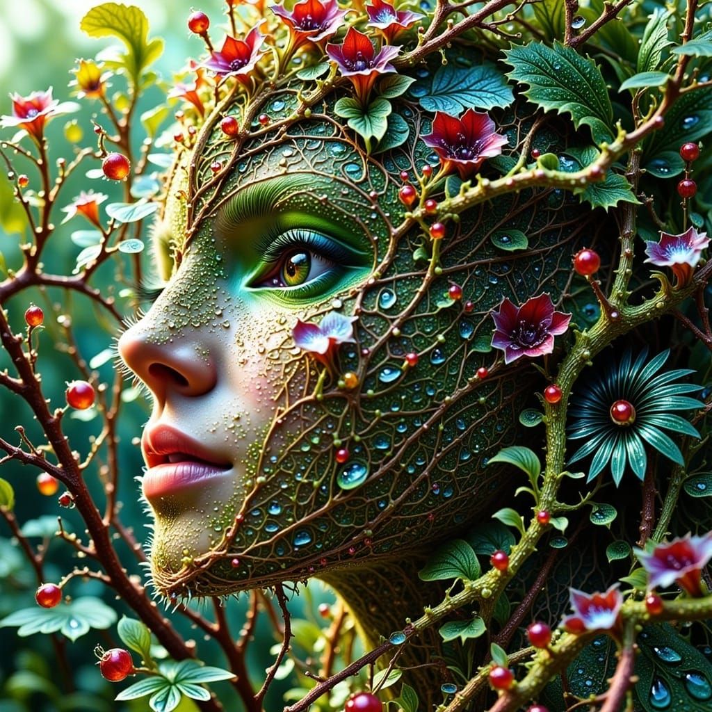 Vibrant Futuristic Botanical Metropolis in Intricate Detail