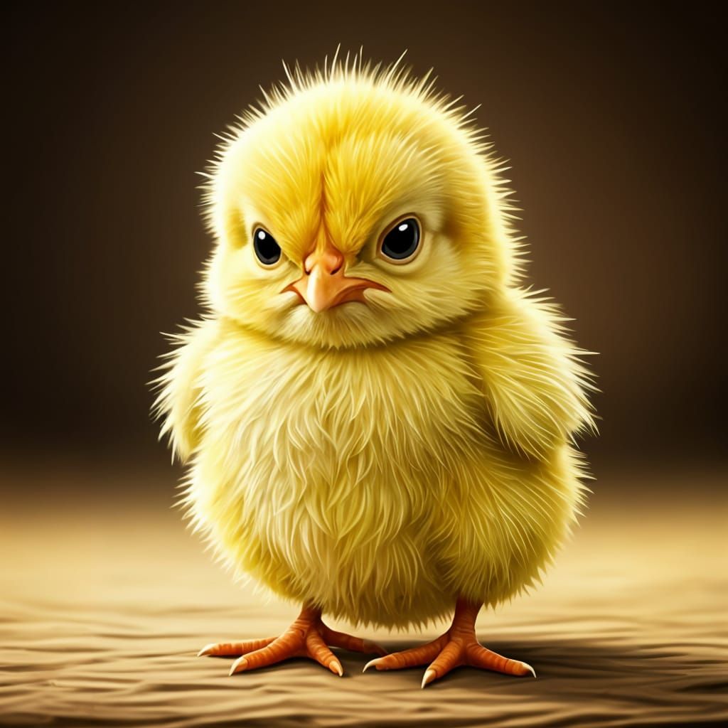 Image of a Grumpy Baby Chick