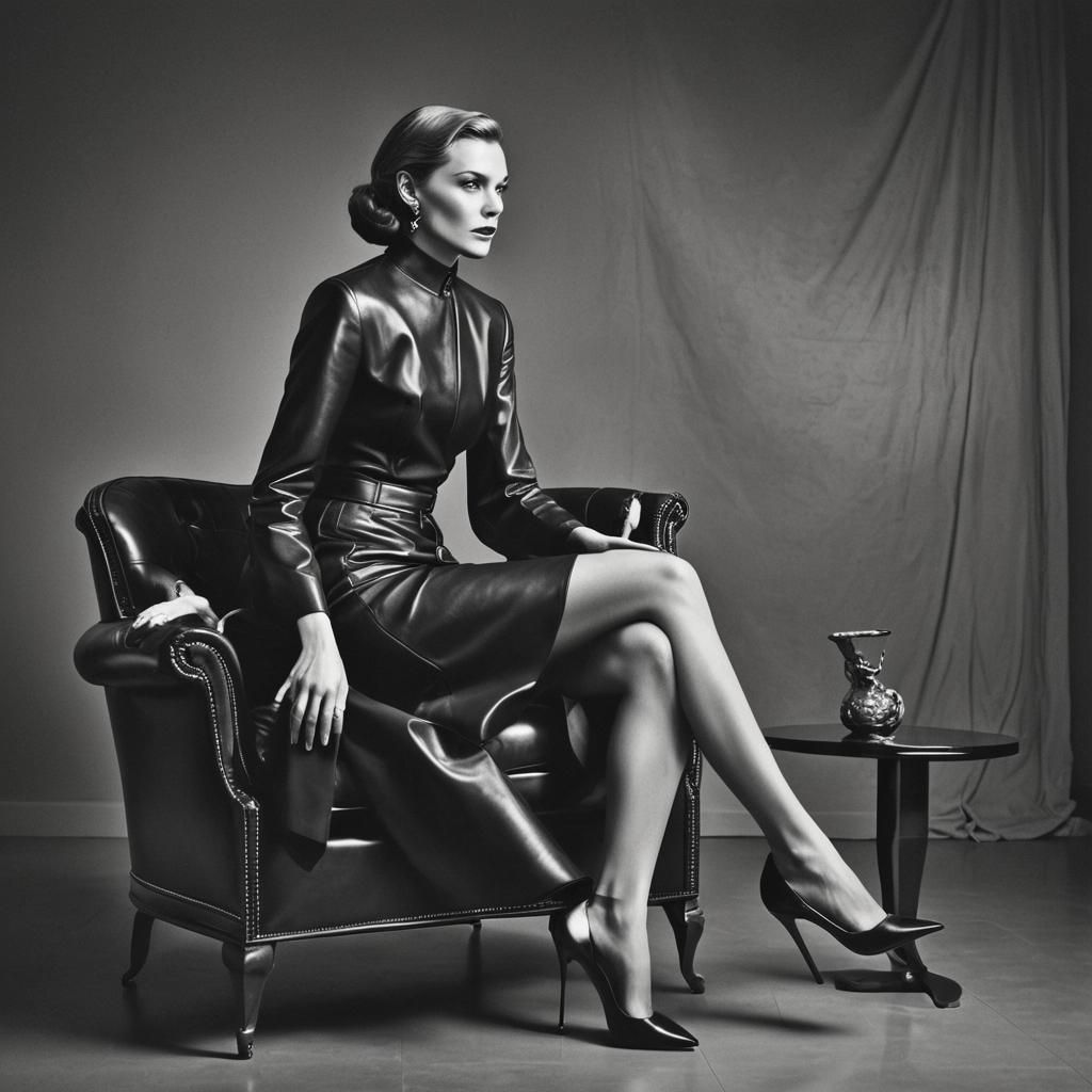 Editorial Fashion Portrait of Couple in Salon