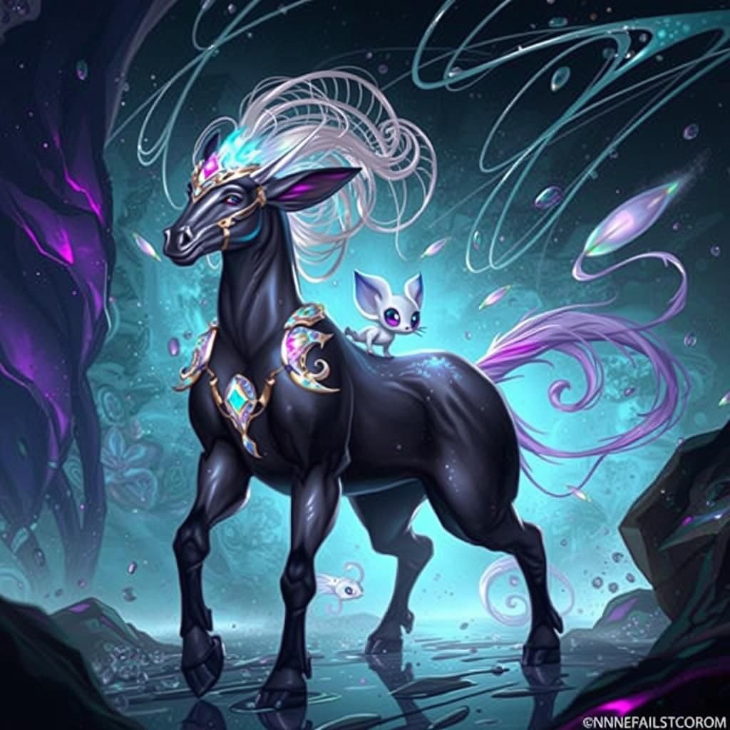 Radiant Centaur Galloping Through Water Elementals