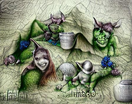 Goblins in the Hills: Stipple Photoillustration