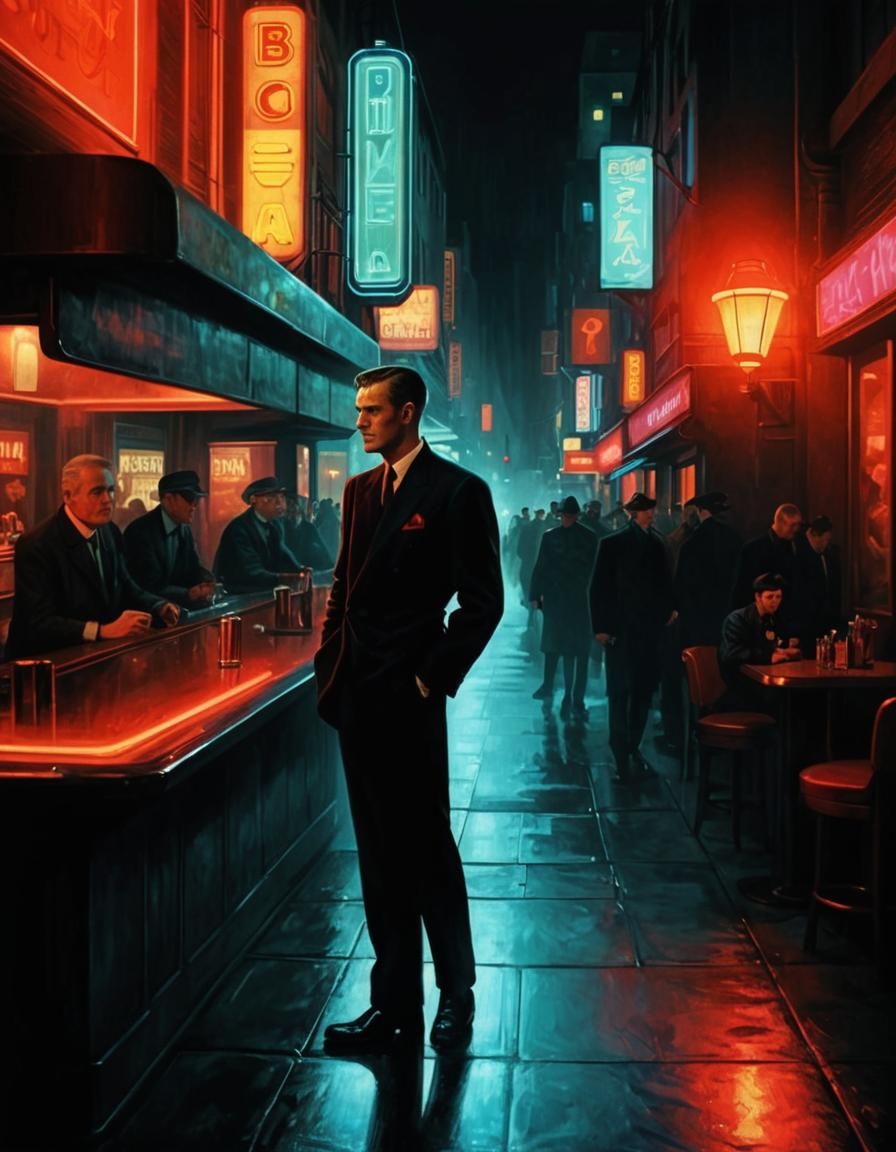 Futuristic Hovercraft over Red Light District