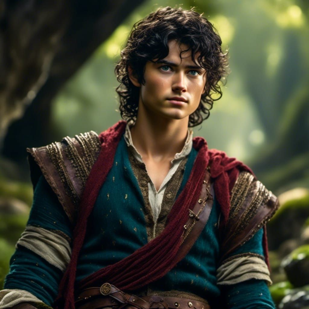 Realistic Portrait of Frodo Baggins