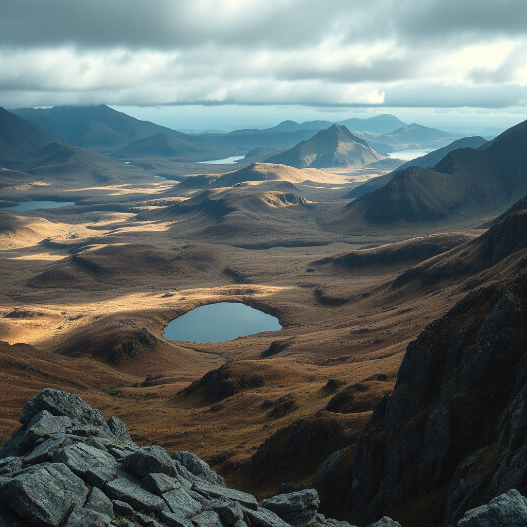 Hyperrealistic Scottish Highlands Landscape in Cinematic Sty...