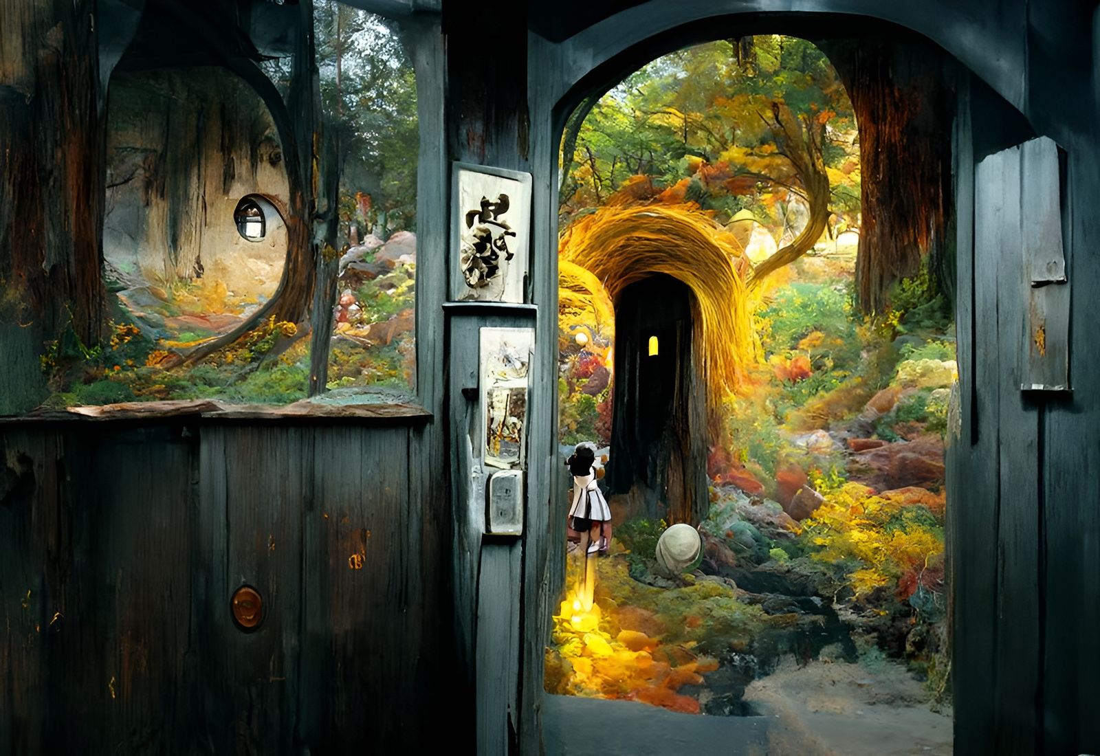 Magical Doorway to Another Reality as Digital Art