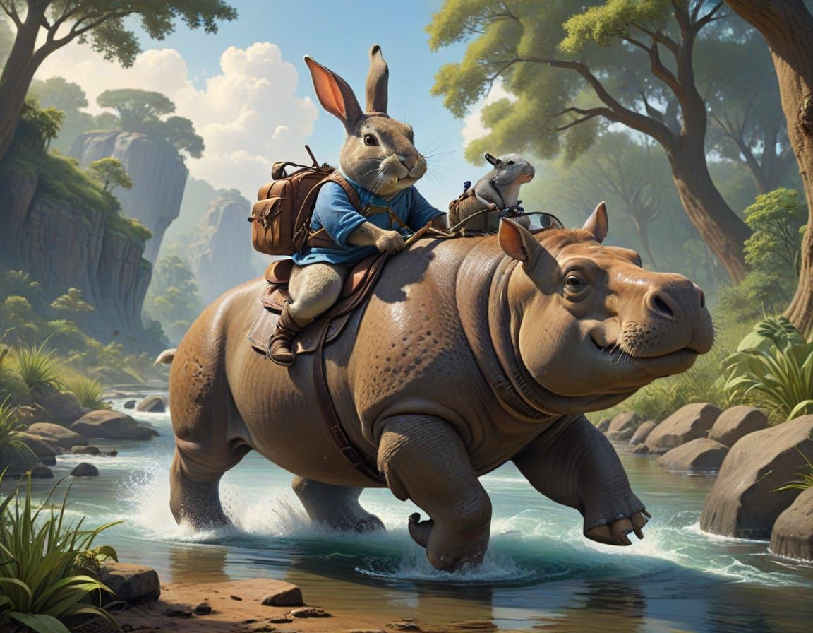 Quirky Rabbit Embarks on a Thrilling Quest