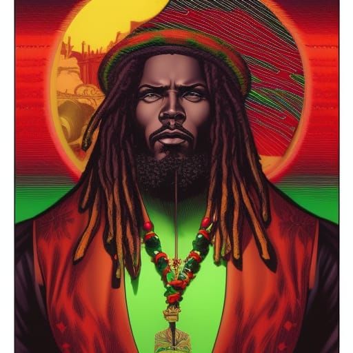 Rasta Religon meaning in the Metaverse One Love red black and green