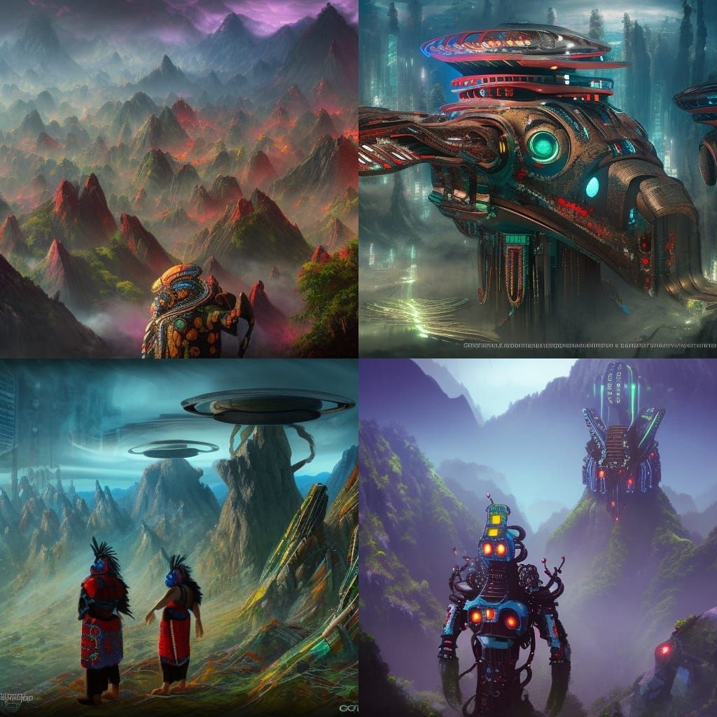 Futuristic Cyberpunk Kingdom of Cordillera Cyborgs