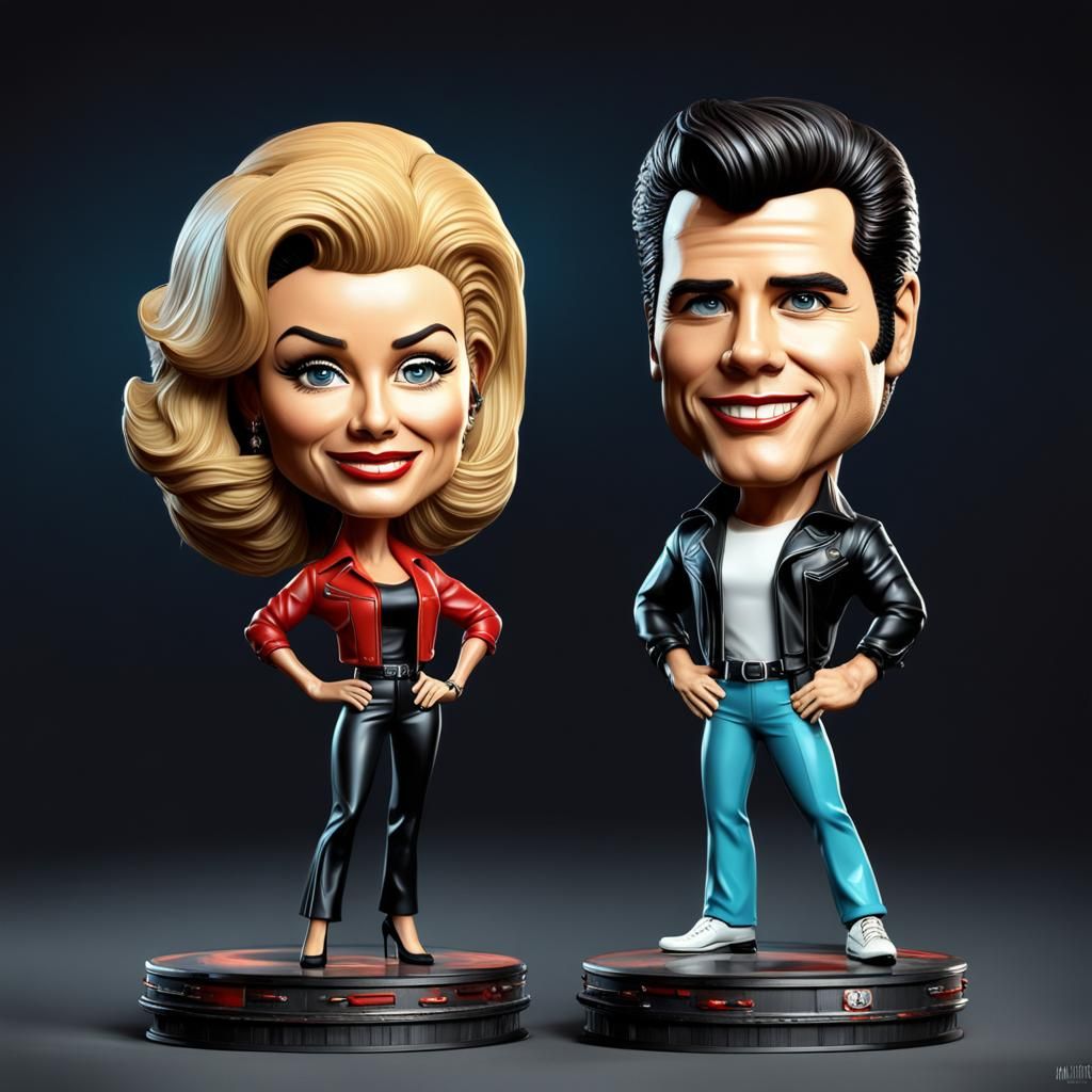 Grease: Danny and Sandy as Bobblehead Toys