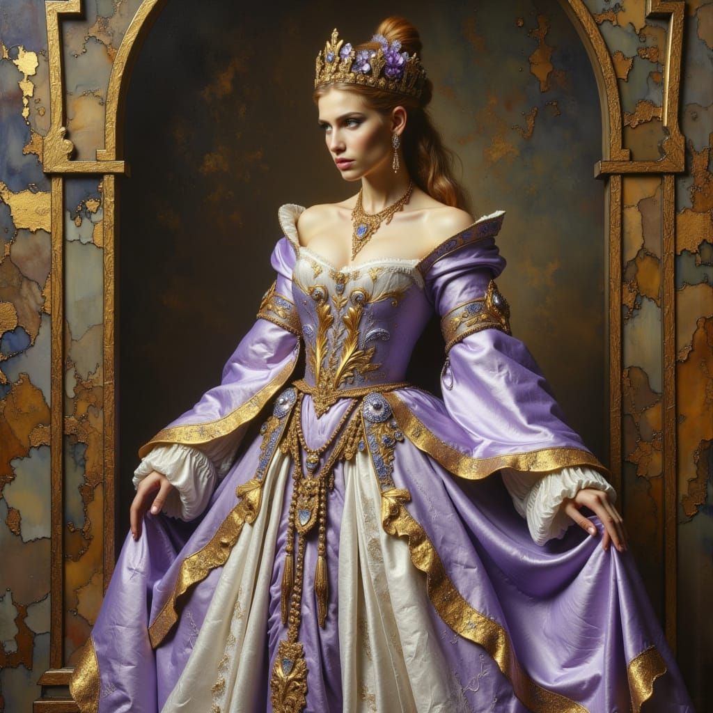 Regal Princess in Lavender and Gold