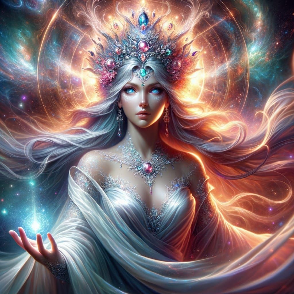 Mother of the Gods: Radiant Aura in Astral Art