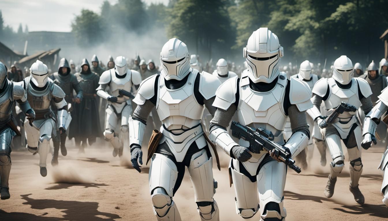 Medieval Village Attacked by Cybernetic Androids