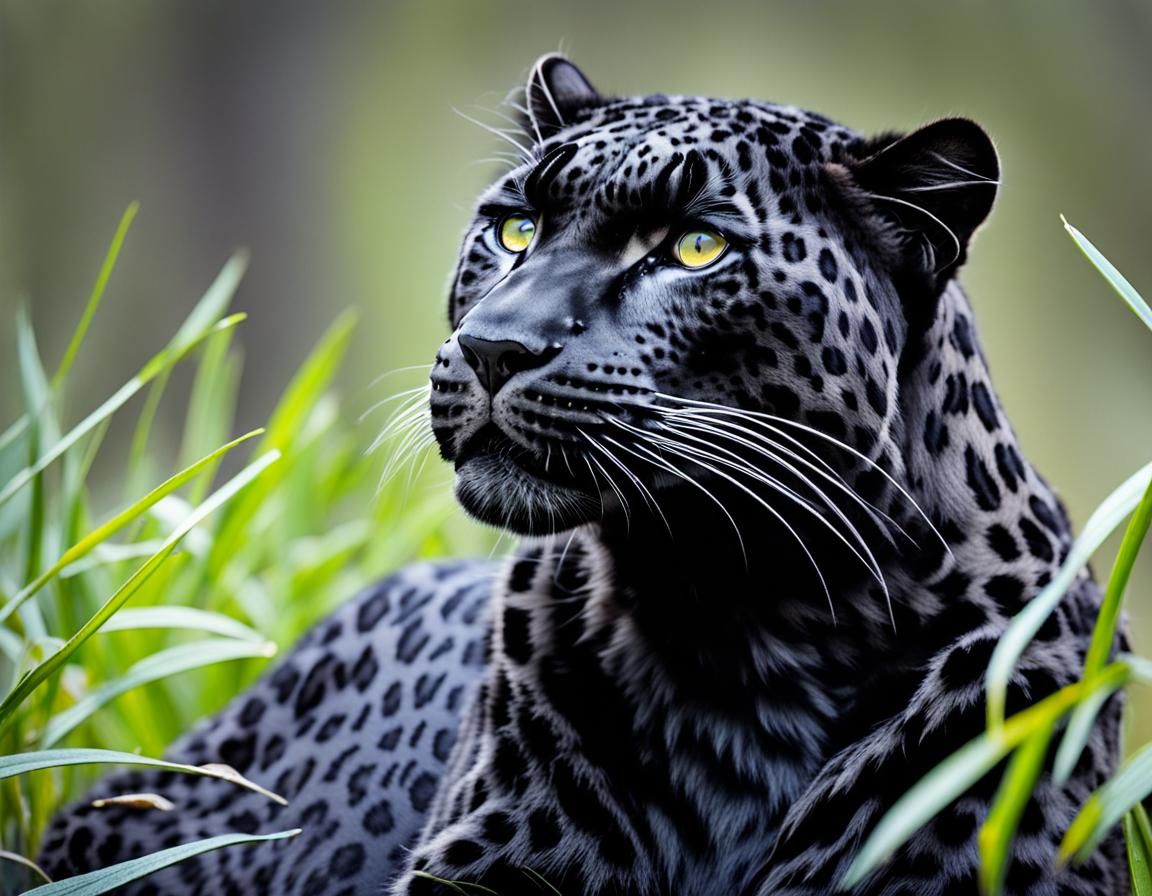Majestic Black Leopard in the Shadows