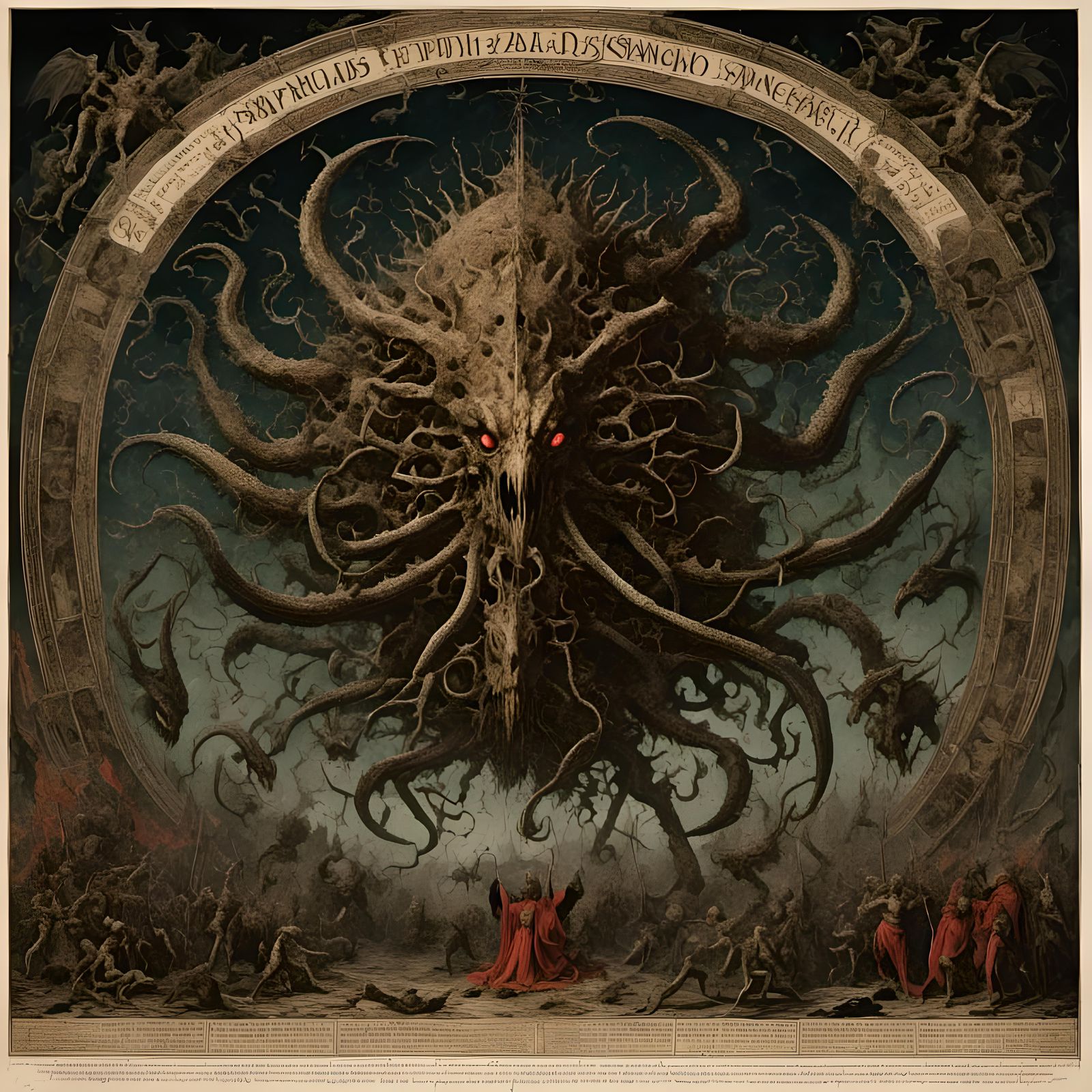 Anime Leona Sanctis in Dark Fantasy Style