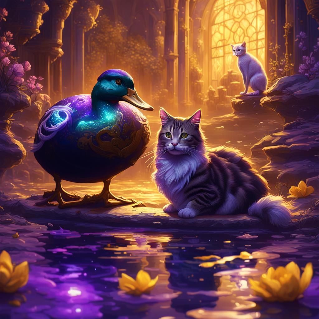 Duck and Cat: Dark Fantasy Concept Art